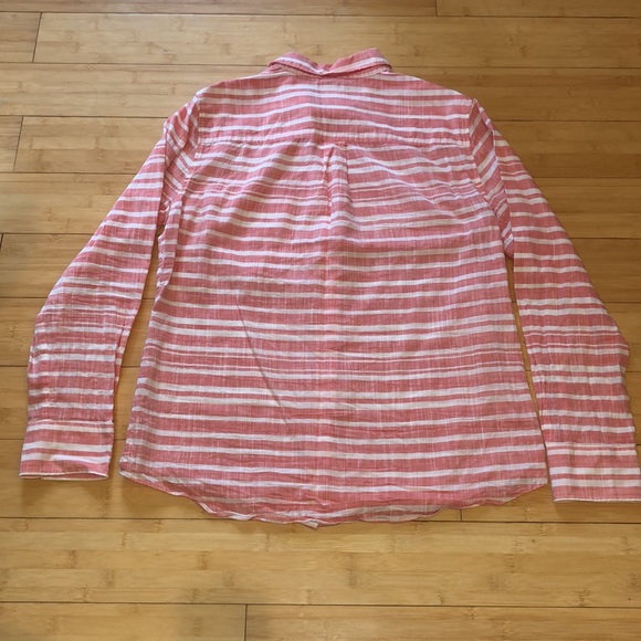 J.Crew Salmon Striped Collared Shirt - Picture 8 of 10